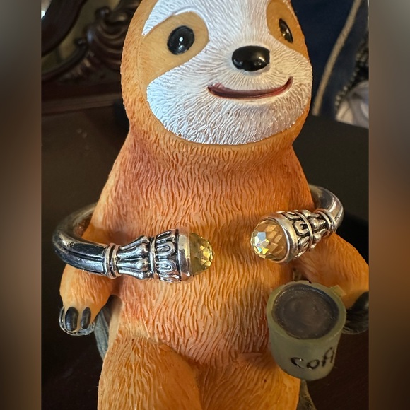 Yellow Topaz Wrap Bangle Diamonds - Picture 7 of 7